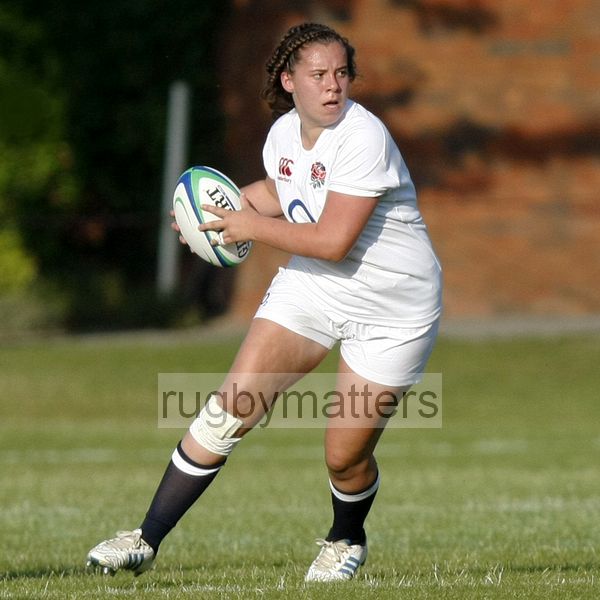 Amy Needham in action for England. England v South Africa in the U20's Nations Cup, Trent College, Derby Road, Long Eaton, Nottingham, 11th July 2013, kick off 1900.
