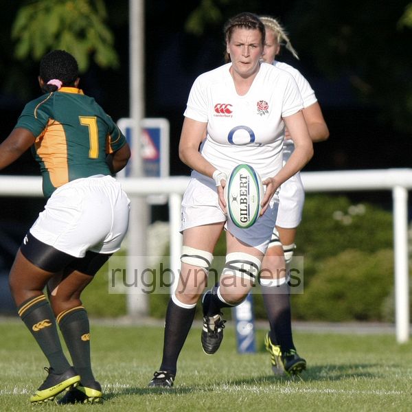 Ellie Gattlin in action for England. England v South Africa in the U20's Nations Cup, Trent College, Derby Road, Long Eaton, Nottingham, 11th July 2013, kick off 1900.