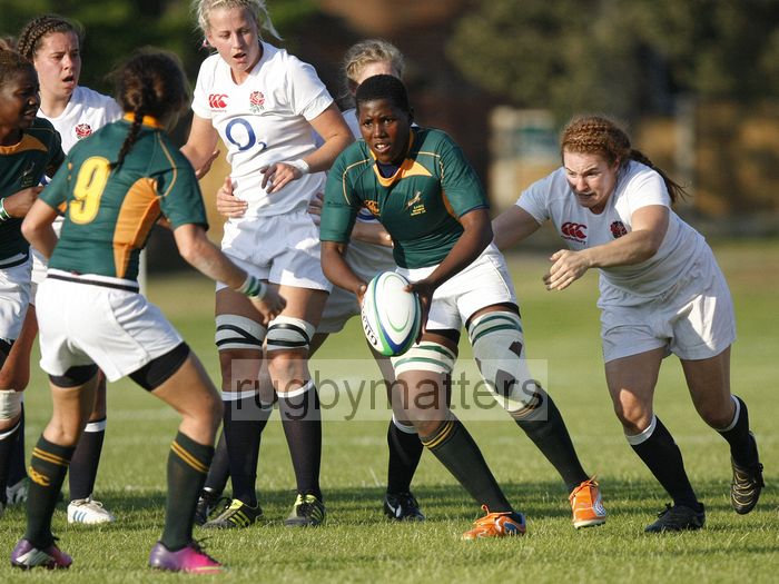 Faith Tshauke in action for South Africa. England v South Africa in the U20's Nations Cup, Trent College, Derby Road, Long Eaton, Nottingham, 11th July 2013, kick off 1900.