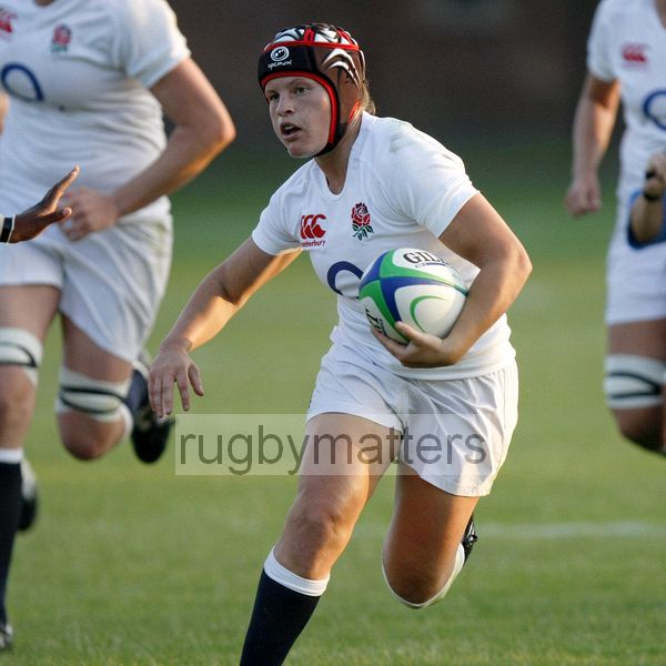 Bianca Blackburn in action for England. England v South Africa in the U20's Nations Cup, Trent College, Derby Road, Long Eaton, Nottingham, 11th July 2013, kick off 1900.