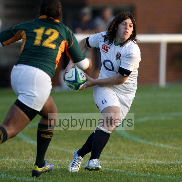 Rebecca Scholes in action for England. England v South Africa in the U20's Nations Cup, Trent College, Derby Road, Long Eaton, Nottingham, 11th July 2013, kick off 1900.