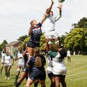 Mymoena Gamiet in action in a lineout. South Africa v USA in the U20's Nations Cup, Trent College, Derby Road, Long Eaton, Nottingham, 14th July 2013, kick off 1400.