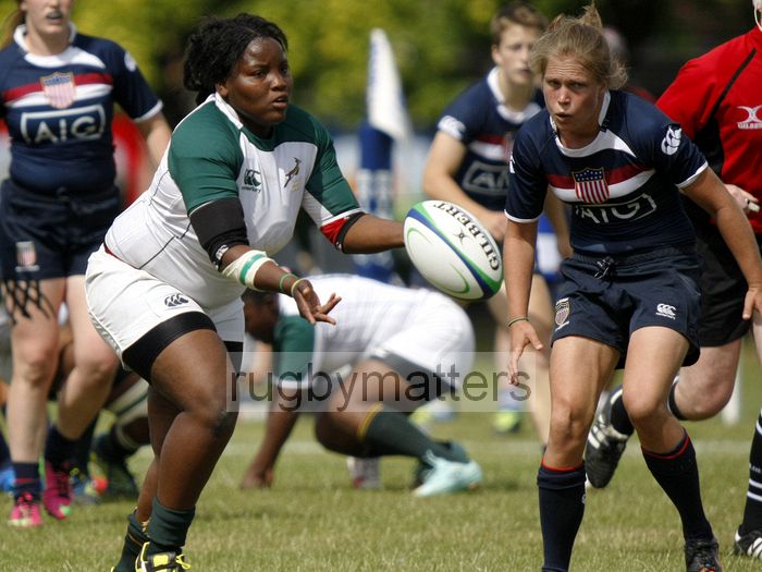 Katlego Moremi in action. South Africa v USA in the U20's Nations Cup, Trent College, Derby Road, Long Eaton, Nottingham, 14th July 2013, kick off 1400.