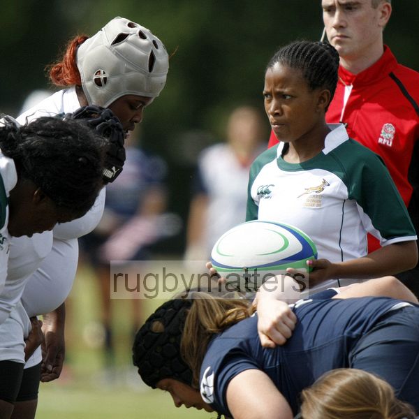 Nonhlanhla Mtambo at a scrum. South Africa v USA in the U20's Nations Cup, Trent College, Derby Road, Long Eaton, Nottingham, 14th July 2013, kick off 1400.