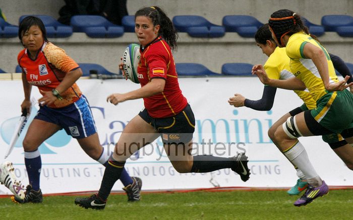 Elizabeth Martinez in action for Spain. IRB Women's Sevens World Series at Amsterdam Sevens, National Rugby Centre, Amsterdam, 17th May 2013