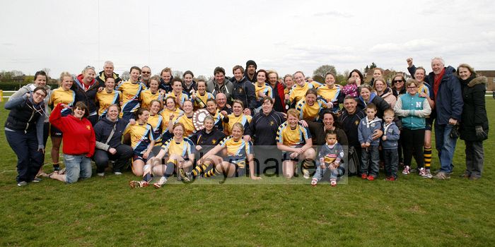 The travelling band of Worcester with the team and caching staff. Wasps v Worcester at Twyford Avenue Sports Ground, Twyford Avenue, Acton, London on 28th April 2013 KO 1500.