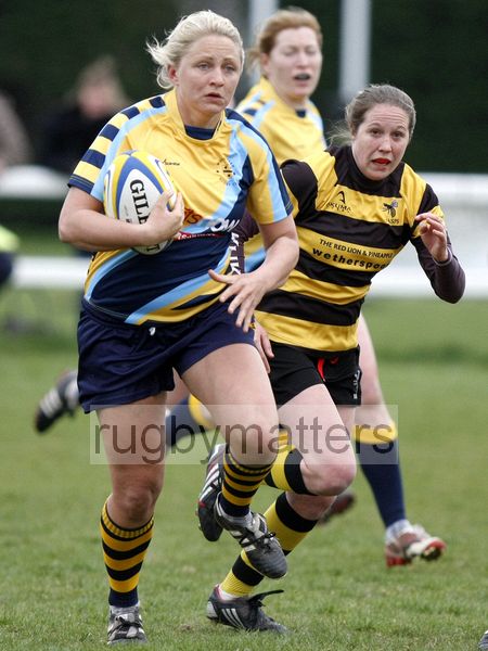 Ceri Large in action. Wasps v Worcester at Twyford Avenue Sports Ground, Twyford Avenue, Acton, London on 28th April 2013 KO 1500.