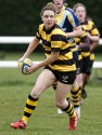 Sarah McKenna in action. Wasps v Worcester at Twyford Avenue Sports Ground, Twyford Avenue, Acton, London on 28th April 2013 KO 1500.
