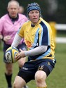 Rocky Clark in action.  Wasps v Worcester at Twyford Avenue Sports Ground, Twyford Avenue, Acton, London on 28th April 2013 KO 1500.