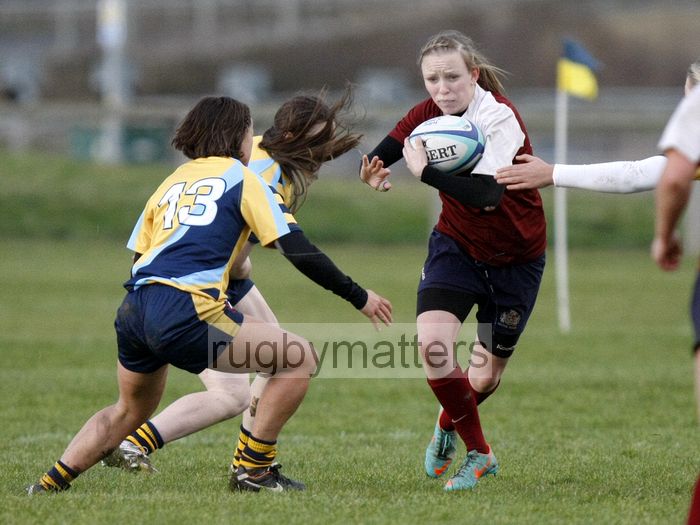 Mary-Anne Gittings in action. Worcester v Bristol at Sixways, Worcester on 9th December 2012.