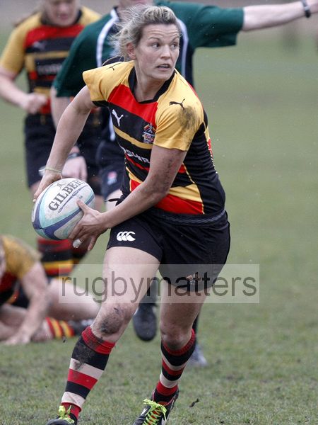 Abi Chamberlain in action. Worcester v Richmond at Sixways, Pershore Lane, Hindlip, Worcester on 7th April 2013 KO 1430.