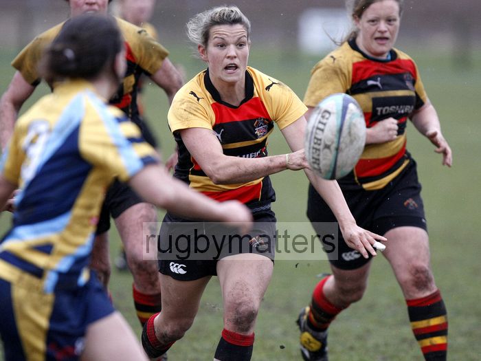 Abi Chamberlain in action. Worcester v Richmond at Sixways, Pershore Lane, Hindlip, Worcester on 7th April 2013 KO 1430.
