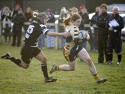 Samantha Bree runs in to score a try. Worcester v Thurrock T-Birds at Sixways, Worcester on 16th December 2012.