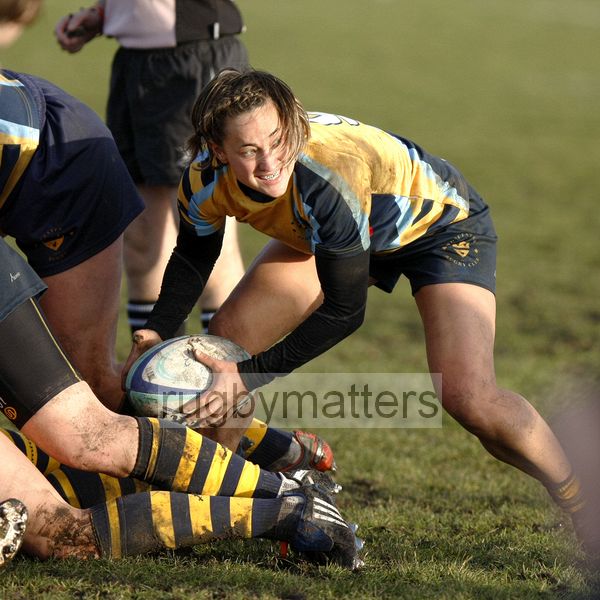 Sarah Guest in action at the back of a ruck. Worcester v Thurrock T-Birds at Sixways, Worcester on 16th December 2012.
