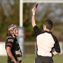 Francesca Jordan shown a red card. Worcester v Thurrock T-Birds at Sixways, Worcester on 16th December 2012.