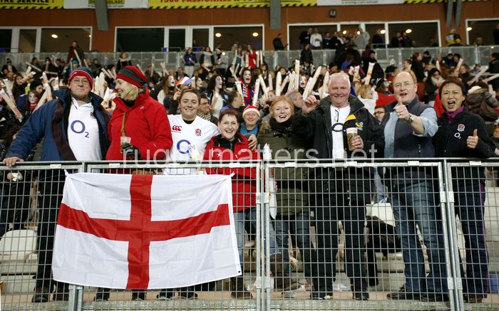 Family and friends of England players. France Women v England Women in the Six Nations 2014 at Stade des Alpes, Grenoble, France on Saturday 1st February 2014, kick off 2055