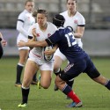 Marlie Packer in action. France Women v England Women in the Six Nations 2014 at Stade des Alpes, Grenoble, France on Saturday 1st February 2014, kick off 2055