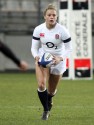 Kay Wilson in action. France Women v England Women in the Six Nations 2014 at Stade des Alpes, Grenoble, France on Saturday 1st February 2014, kick off 2055