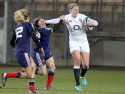 Amber Reed in action. France Women v England Women in the Six Nations 2014 at Stade des Alpes, Grenoble, France on Saturday 1st February 2014, kick off 2055