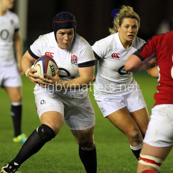 Claire Purdy in action. England Women v Canada Women at Twickenham Stoop, Twickenham, England on 13th November 2013 ko 1900