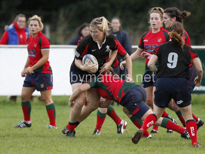 Cath Spencer in action. Aylesford v Lichfield at Jack Williams Ground, Hall Rd, Aylesford on 12th October 2013, ko 17.30