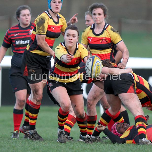 Lynne Cantwell in action. Richmond v Saracens at The Athletic Ground, Twickenham Road, Richmond, London on 23rd December 2013, ko 1400
