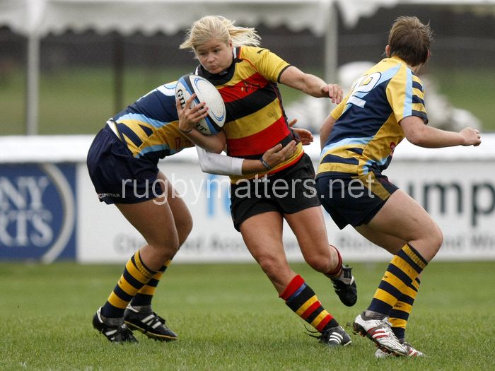 Tess Forsberg in action. Richmond v Worcester at The Athletic Ground, Twickenham Road, Richmond on 15th September 2013, KO 1500. Richmond 26-12 Worcester.