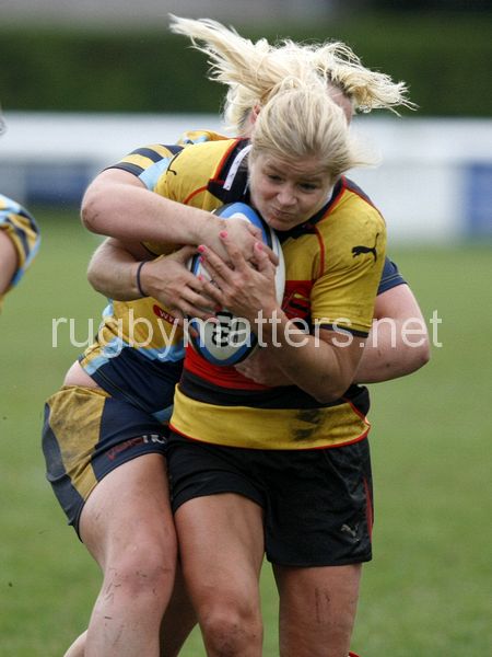 Tess Forsberg in action. Richmond v Worcester at The Athletic Ground, Twickenham Road, Richmond on 15th September 2013, KO 1500. Richmond 26-12 Worcester.