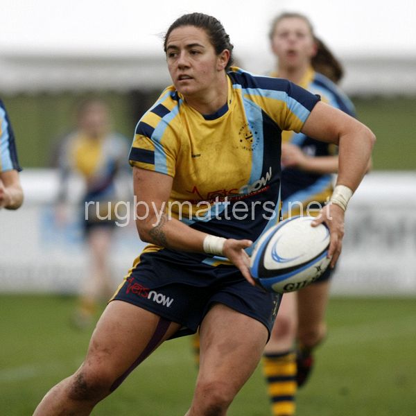 Lisa Campbell in action. Richmond v Worcester at The Athletic Ground, Twickenham Road, Richmond on 15th September 2013, KO 1500. Richmond 26-12 Worcester.