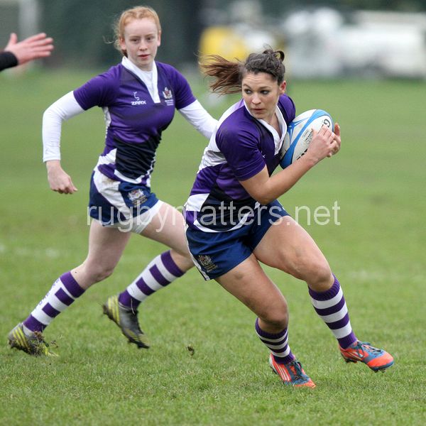 Amy Wilson-Hardy in action. Wasps v Bristol at Twyford Avenue, Acton, London, England on 17th November 2013 ko 1400