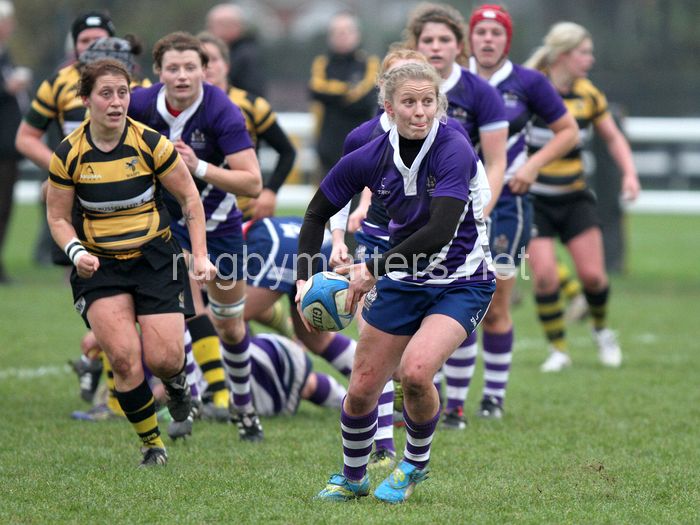 Claire Molloy in action. Wasps v Bristol at Twyford Avenue, Acton, London, England on 17th November 2013 ko 1400