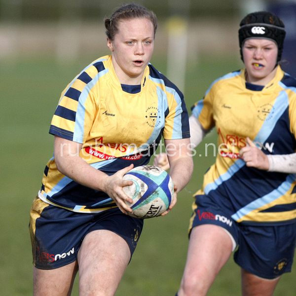 Jenny Mills in action. Worcester v DMP Sharks at Westons Land Pitches, Sixways, Pershore Lane, Worcester on 27th October 2013 ko 1400
