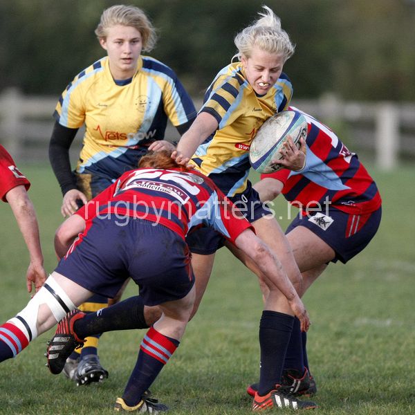 Courtney Gill in action. Worcester v DMP Sharks at Westons Land Pitches, Sixways, Pershore Lane, Worcester on 27th October 2013 ko 1400